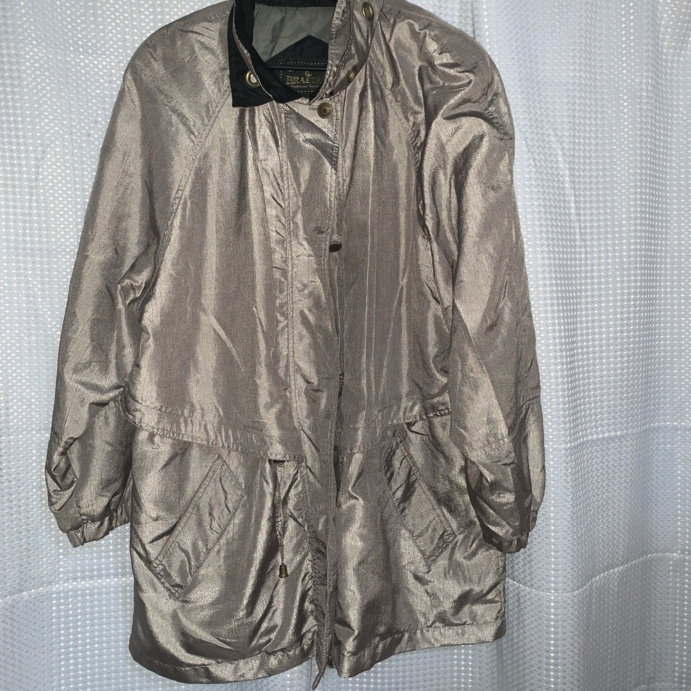 Braetan Authentic‎ Outerwear Windbreaker Jacket Mens Large Tan With Black Accent